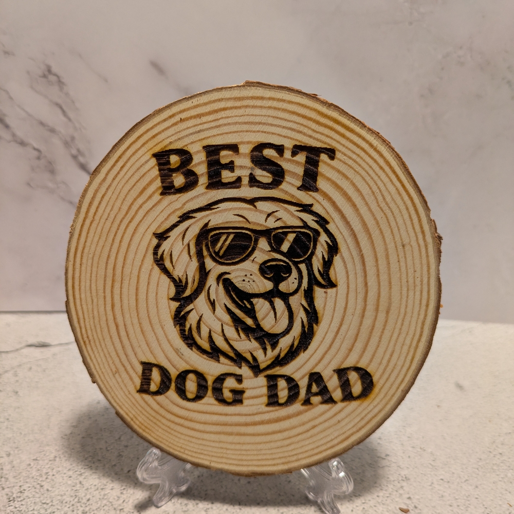 Brown Cartoon Dog Plaque with Sunglasses